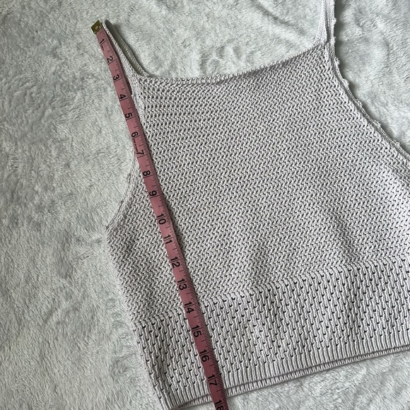 Artitzia Wilfred Womens Soft Crochet Knit Breathable Cottagecore Boho Tank Top M - Picture 6 of 8